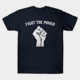 Fight The Power - Faded/Vintage Style Black Power Fist #2 T-Shirt